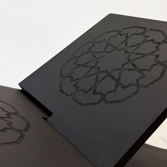 Mahogany Qur'an Stand - Black