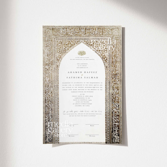 Nikah Certificate - Mihrab