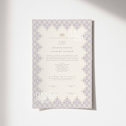 Nikah Certificate - Sapphire