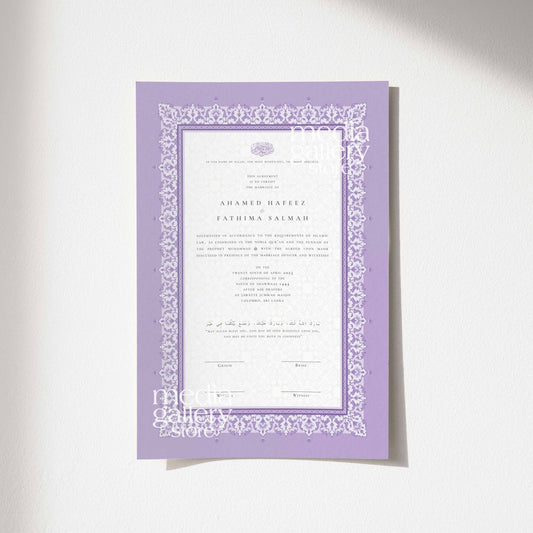 Nikah Certificate - Sage