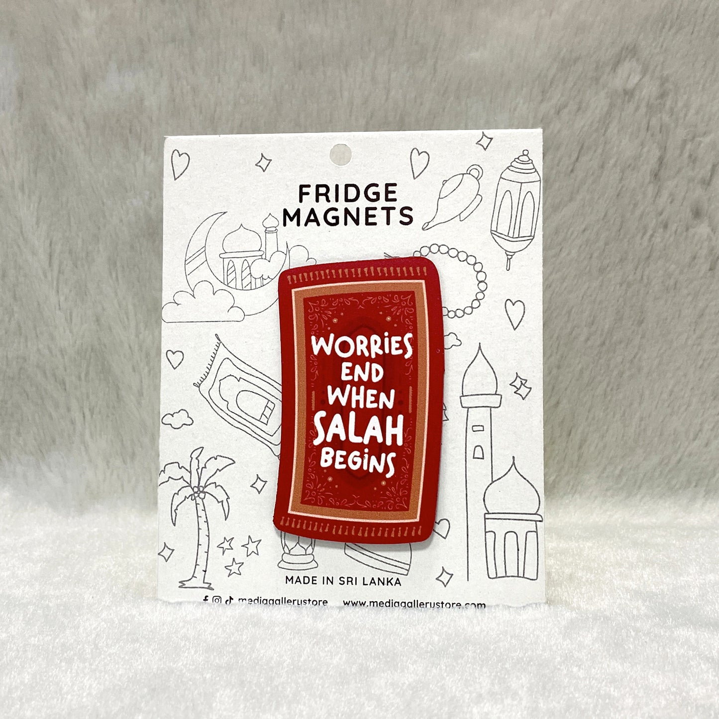 Worries End when Salah Begins - Fridge Magnet