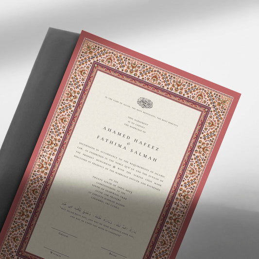 Nikah Certificate - Blush