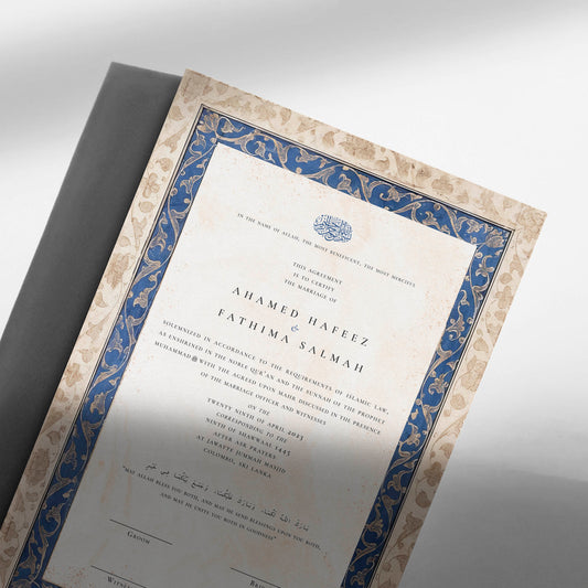 Nikah Certificate - Manuscript