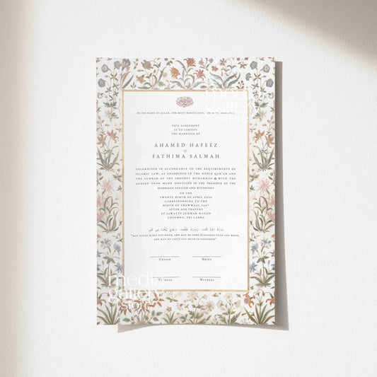 Nikah Certificate - Mughal