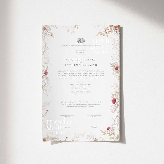 Nikah Certificate - Rosewood