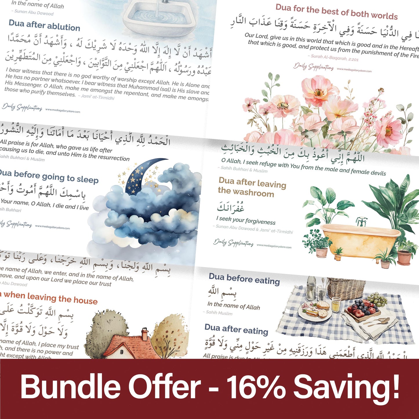 Six Piece Dua Bundle! - Wall Stick Board Series