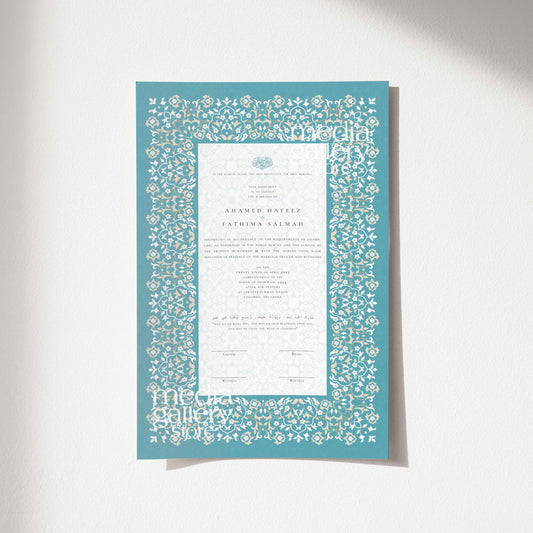 Nikah Certificate - Azure